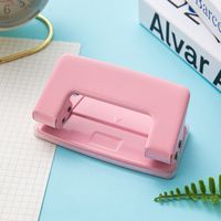 Solid Color Plastic Metal Class Learning Cute Stapler sku image 3