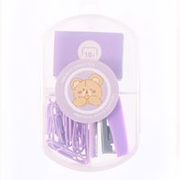 Solid Color Plastic Magnet Class Learning Cute Stapler main image 2
