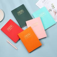 1 Piece Number Class Learning Pu Leather Retro Notebook main image 1