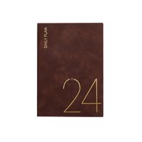 1 Piece Solid Color School Pu Leather Paper Preppy Style Notebook main image 4