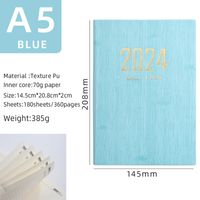 1 Piece Number Class Learning Pu Leather Retro Notebook sku image 6