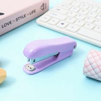 Solid Color Plastic Metal Graduation Christmas Valentine's Day New Year Cute Stapler sku image 4