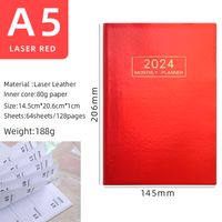 1 Piece Number Class Learning Imitation Leather Retro Notebook sku image 8