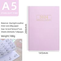 1 Piece Number Class Learning Imitation Leather Retro Notebook sku image 4