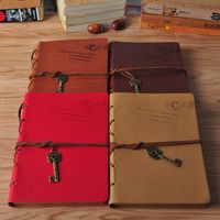 1 Piece Solid Color Class Learning Kraft Paper Retro Notebook main image 3