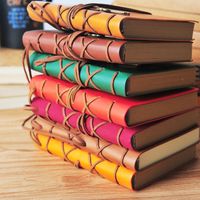 1 Piece Solid Color Class Learning Kraft Paper Retro Notebook main image 1