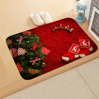 Christmas Vacation Cartoon Flannel Fabric Floor Mat main image 3