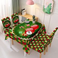 Christmas Vacation Cartoon Snowman Blended Tablecloth Chair Cover main image 3