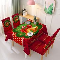 Christmas Vacation Cartoon Snowman Blended Tablecloth Chair Cover main image 2
