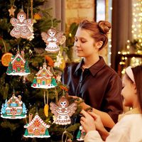 Christmas Cute Pastoral Gingerbread Pvc Indoor Party Festival Hanging Ornaments main image 5