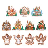 Christmas Cute Pastoral Gingerbread Pvc Indoor Party Festival Hanging Ornaments main image 3