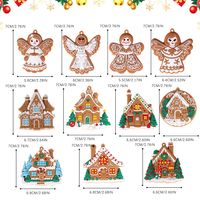 Christmas Cute Pastoral Gingerbread Pvc Indoor Party Festival Hanging Ornaments main image 2