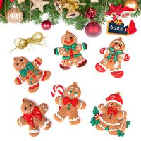 Christmas Cute Pastoral Gingerbread Pvc Indoor Party Festival Hanging Ornaments sku image 1