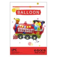 Geburtstag Cartoon-stil Süß Auto Flugzeug Aluminiumfolie Innen Gruppe Luftballons sku image 4