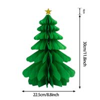 Christmas Cartoon Style Cute Christmas Tree Snowman Paper Indoor Party Festival Hanging Ornaments sku image 16