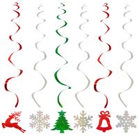 Christmas Cartoon Style Cute Christmas Tree Snowman Paper Indoor Party Festival Hanging Ornaments sku image 31