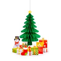 Christmas Cartoon Style Cute Christmas Tree Snowman Paper Indoor Party Festival Hanging Ornaments sku image 27
