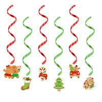 Christmas Cartoon Style Cute Christmas Tree Snowman Paper Indoor Party Festival Hanging Ornaments main image 3