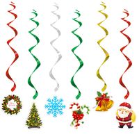 Christmas Cartoon Style Cute Christmas Tree Snowman Paper Indoor Party Festival Hanging Ornaments sku image 20