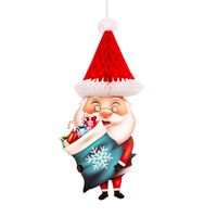 Christmas Cartoon Style Cute Christmas Tree Snowman Paper Indoor Party Festival Hanging Ornaments sku image 26