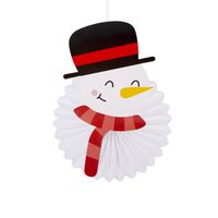 Christmas Cartoon Style Cute Christmas Tree Snowman Paper Indoor Party Festival Hanging Ornaments sku image 2