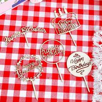 Date D'anniversaire Décontractée Style Moderne Lettre Bois Fête Date D'anniversaire Festival Fournitures De Décoration De Gâteaux main image 1