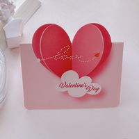 Valentine's Day Simple Style Heart Shape Paper Daily Party Card sku image 2