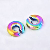 1 Pair Vintage Style Colorful Plating Titanium Steel Ear Cuffs main image 3
