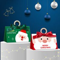 Noël Style De Bande Dessinée Père Noël Blanc Carton Fête Fournitures D'emballage Cadeau main image 4