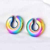 1 Pair Vintage Style Colorful Plating Titanium Steel Ear Cuffs main image 2