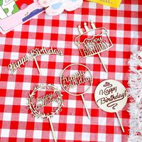 Birthday Casual Modern Style Letter Wood Party Birthday Festival Cake Decorating Supplies main image 3
