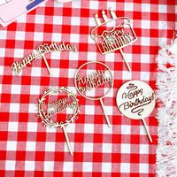 Birthday Casual Modern Style Letter Wood Party Birthday Festival Cake Decorating Supplies main image 2
