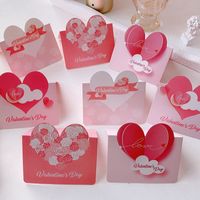 Valentine's Day Simple Style Heart Shape Paper Daily Party Card main image 1
