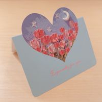 Simple Style Heart Shape Paper Daily Party Card sku image 2