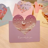Simple Style Heart Shape Paper Daily Party Card main image 4