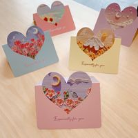Simple Style Heart Shape Paper Daily Party Card main image 2