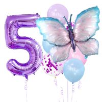 Birthday Cute Sweet Butterfly Aluminum Film Party Festival Balloons main image 5