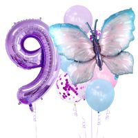 Birthday Cute Sweet Butterfly Aluminum Film Party Festival Balloons sku image 10