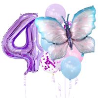 Geburtstag Süß Pastoral Schmetterling Aluminiumfolie Innen Draussen Gruppe Luftballons sku image 4