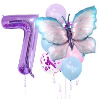 Birthday Cute Sweet Butterfly Aluminum Film Party Festival Balloons sku image 8