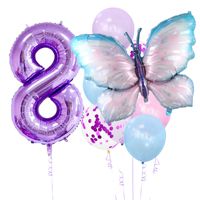 Birthday Cute Sweet Butterfly Aluminum Film Party Festival Balloons main image 2
