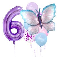 Birthday Cute Sweet Butterfly Aluminum Film Party Festival Balloons sku image 7