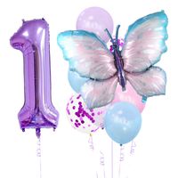 Geburtstag Süß Pastoral Schmetterling Aluminiumfolie Innen Draussen Gruppe Luftballons sku image 1