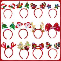 Christmas Cartoon Style Cute Bow Knot Antlers Plastic Party Festival Headband main image 6