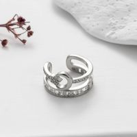 1 Piece Ear Cartilage Rings & Studs Cute Cool Style Geometric Heart Shape Copper Plating Inlay Zircon sku image 7