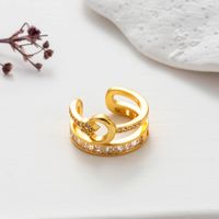 1 Piece Ear Cartilage Rings & Studs Cute Cool Style Geometric Heart Shape Copper Plating Inlay Zircon sku image 12