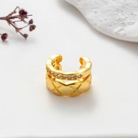 1 Piece Ear Cartilage Rings & Studs Cute Cool Style Geometric Heart Shape Copper Plating Inlay Zircon sku image 5