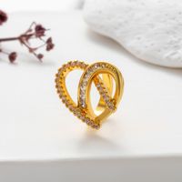 1 Piece Ear Cartilage Rings & Studs Cute Cool Style Geometric Heart Shape Copper Plating Inlay Zircon sku image 16
