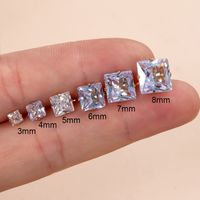 1 Piece Ear Cartilage Rings & Studs Simple Style Classic Style Geometric Square 316 Stainless Steel  Plating Inlay Zircon main image 4