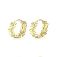 1 Pair Basic Retro Geometric Solid Color Plating Copper Alloy Brass 14K Gold Plated Ear Studs main image 8